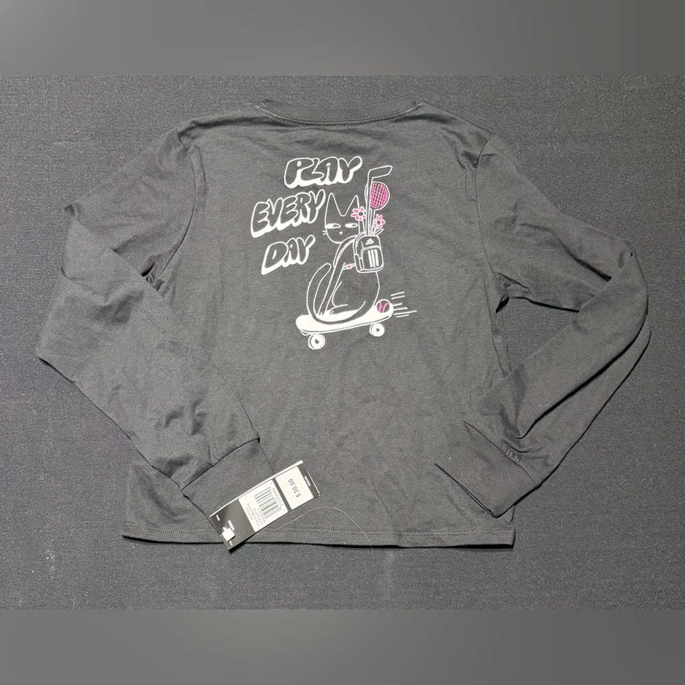 Girls Adidas Lot of 2 Long Sleeve T-Shirts Size 10/12 - Picture 4 of 4